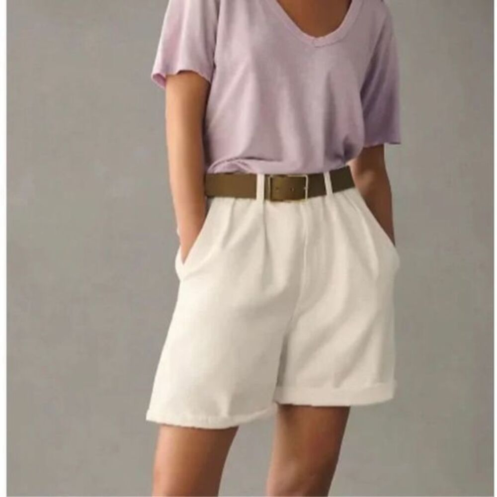 Citizens of Humanity White High-Waist Jean Shorts